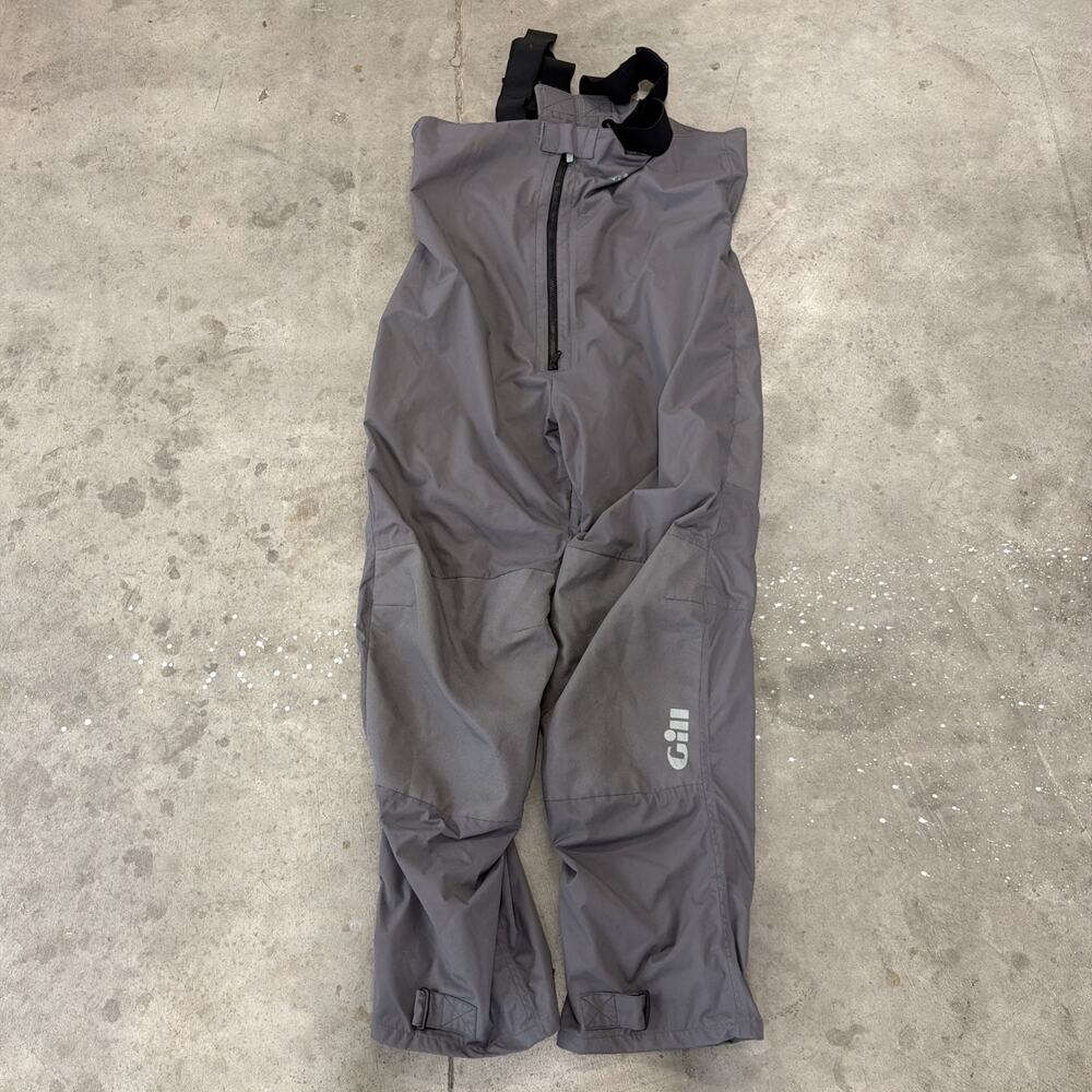 Gill Coast Sport Sailing Trousers Salopettes Bibs Gray Men's XXL Vintage IN4T